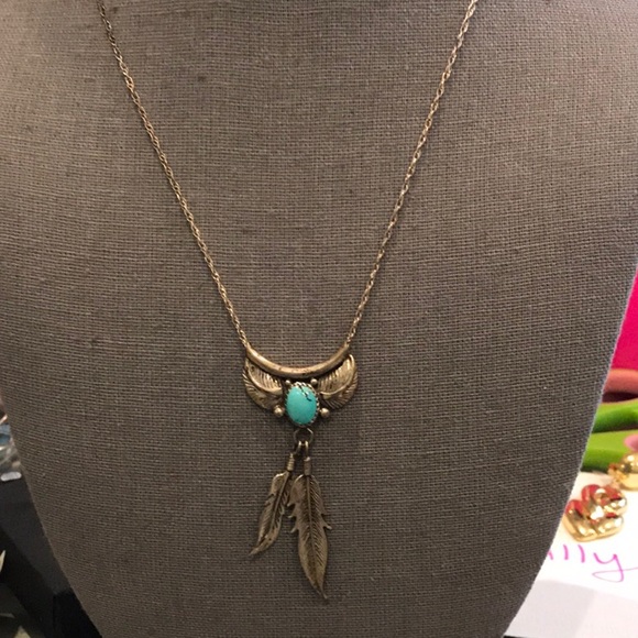 Jewelry - BEAUTIFUL STERLING SILVER AND TURQUOISE NECKLACE